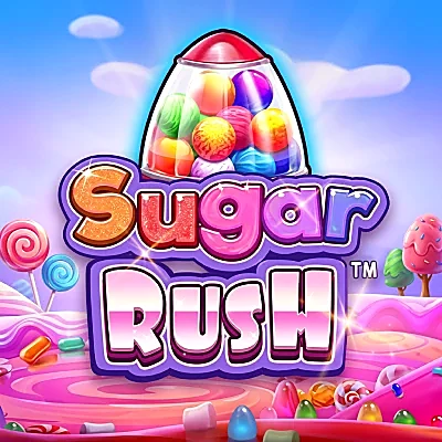 Sugar Rush cluster-pays slot tile in the Jackpot City game lobby